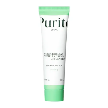 Purito - Wonder Releaf Centella Cream Unscented - Krém bez parfumácie s pupočníkom ázijským - 50 ml